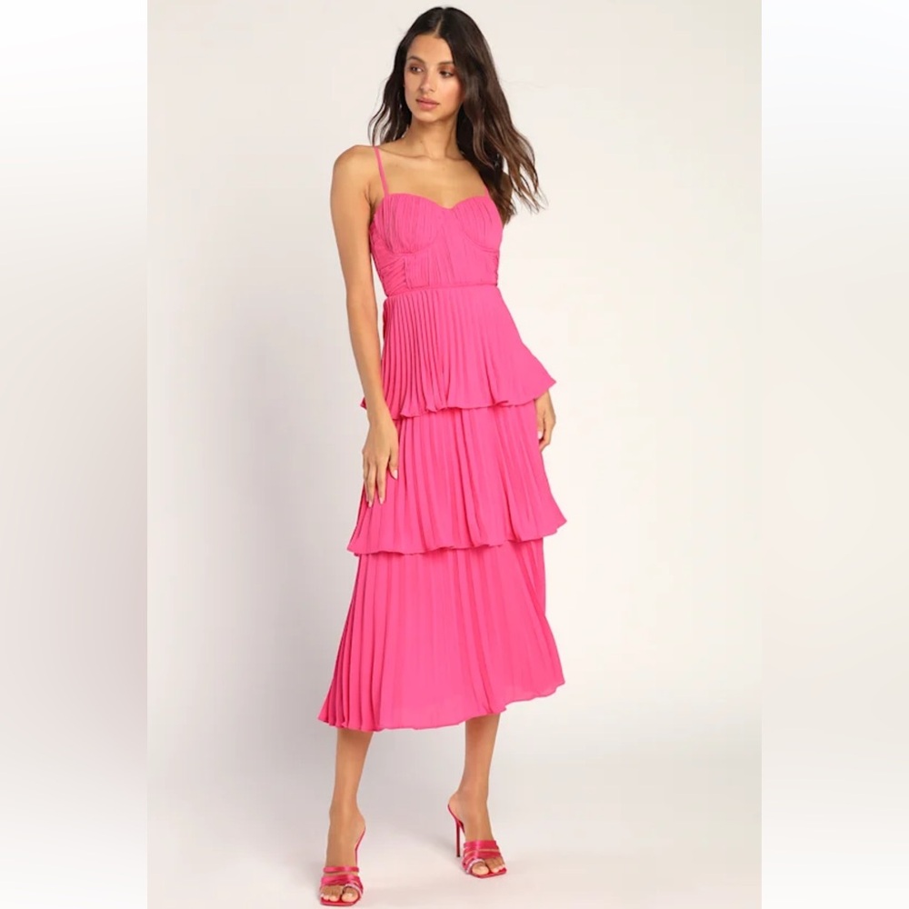 Lulus Dress L Formal Pink